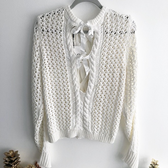 Zac Posen ‘Angela’ Lace Up Sweater - Picture 5 of 8